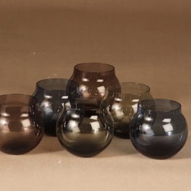 Iittala Aroma konjakkilasi, eri värejä, 6 kpl, suunnittelija Tapio Wirkkala,
