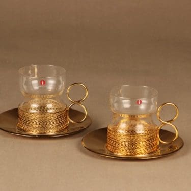 Iittala Tsaikka mulled wine mug and plate 23 cl, 2 pcs designer Timo Sarpaneva