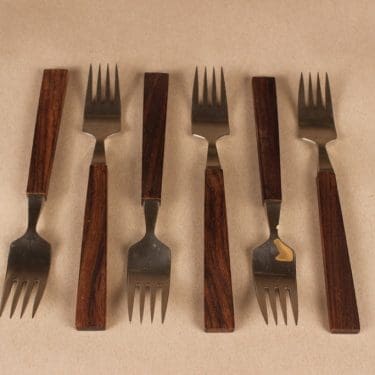 Hackman Lion de Luxe haarukka, 6 kpl, suunnittelija Bertel Gadberg,