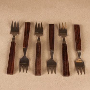 Fiskars Triennale de Luxe jälkiruokahaarukka, 6 kpl, suunnittelija Bertel Gardberg,