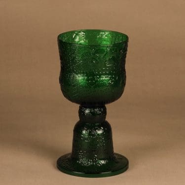 Nuutajärvi Fauna pokaali, vihreä, suunnittelija Oiva Toikka,