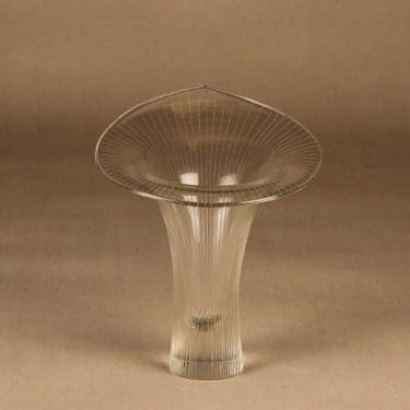 Iittala Kantarelli taidelasi, signeerattu, suunnittelija Tapio Wirkkala, signeerattu, Suurin koko.