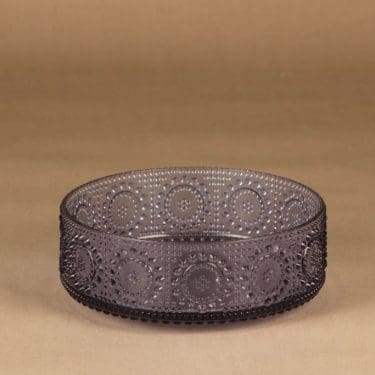 Riihimäen lasi Grapponia kulho, neodymi, suunnittelija Nanny Still,