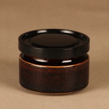 Arabia FF purnukka, ruskea, musta, suunnittelija Raija Uosikkinen, koristelematon