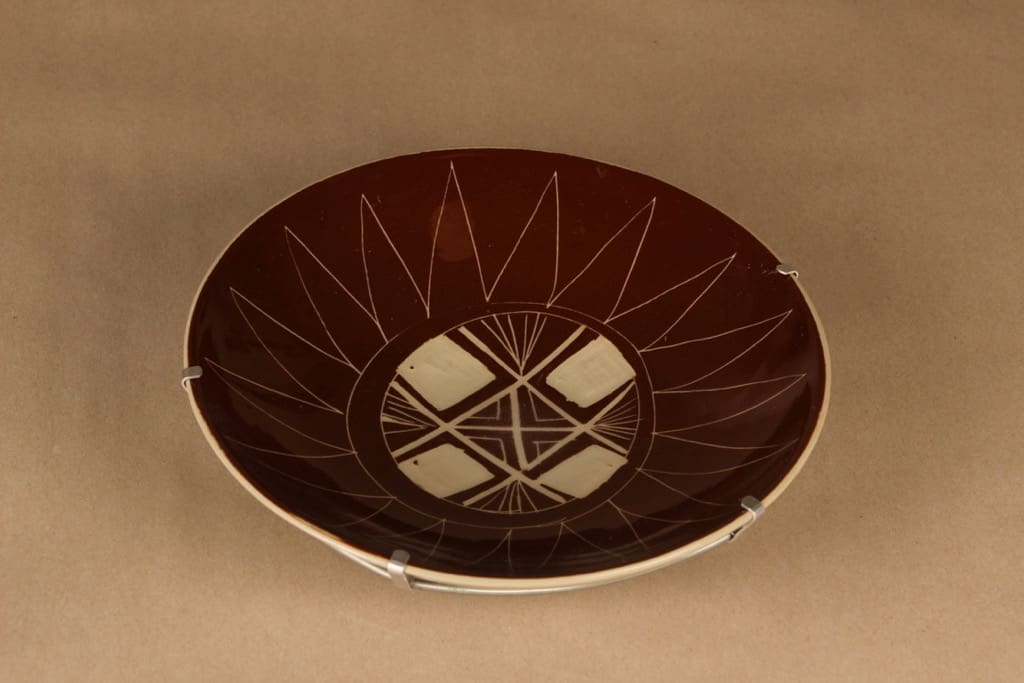 Arabia Siena kulho, käsinraaputettu, suunnittelija Raija Uosikkinen, käsinraaputettu kuva 2