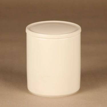 Arabia Teema jar with lid, white designer Kaj Franck