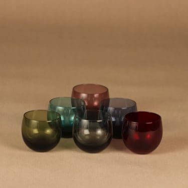 Nuutajärvi Marja lasi, 6 cl, 6 kpl, suunnittelija Saara Hopea, 6 cl