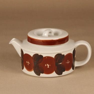 Arabia Rosmarin teekannu, käsinmaalattu, suunnittelija Ulla Procope, käsinmaalattu