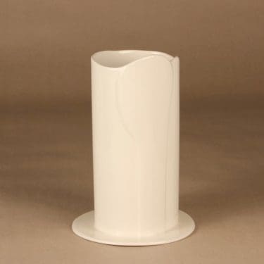 Arabia Atelje maljakko, valkoinen, suunnittelija Heljä Liukko-Sundström,