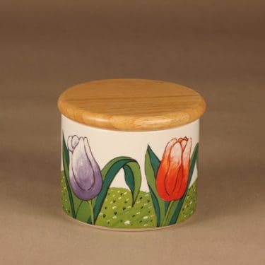 Arabia Kohti aurinkoa purkki, sesonkituote, suunnittelija Heljä Liukko-Sundström, sesonkituote