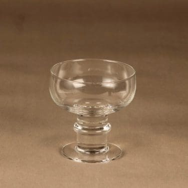 Nuutajärvi Herttua jälkiruokakulho, kirkas, suunnittelija Heikki Orvola,