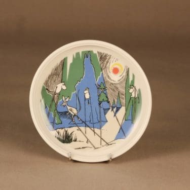 Arabia Muumi lautanen, Muumipeikko ja pyrstötähti, suunnittelija Tove Slotte, Muumipeikko ja pyrstötähti,