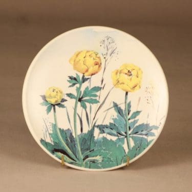 Arabia Maakuntakukka seinälautanen, Kullero, suunnittelija Kirsti Brandt