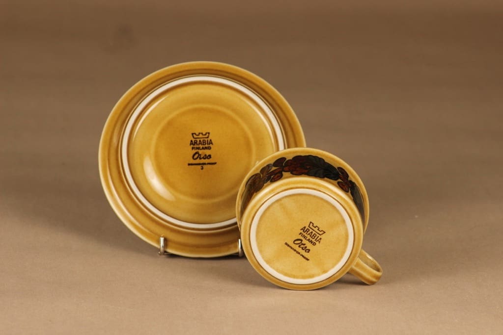 Arabia Otso tea cup and plates(2) designer Raija Uosikkinen 4