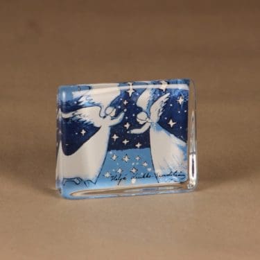 Iittala   lasikortti, Tähtisateessa, suunnittelija Heljä Liukko-Sundström, Tähtisateessa, enkeli, tähti