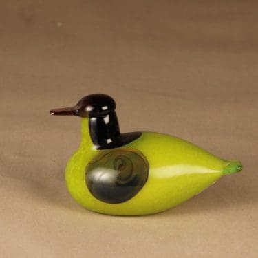 Nuutajärvi   lintu , Tavi, suunnittelija Oiva Toikka, Tavi, signeerattu