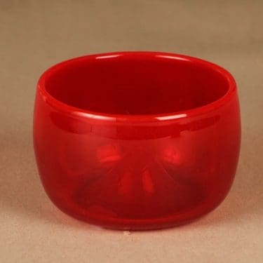 Nuutajärvi Rosso art glass, signed designer Kaj Franck