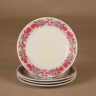 Arabia Esmeralda lautanen, 17.5 cm, 4 kpl, suunnittelija Laila Hakala, 17.5 cm,