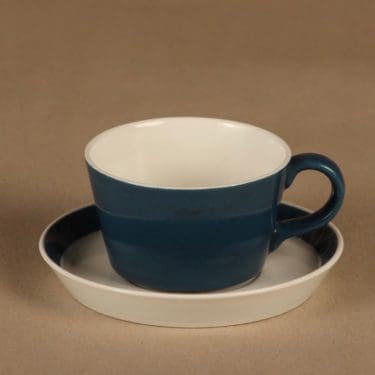 Arabia Myrtti kahvikuppi, sininen, suunnittelija Kaarina Aho, yksivärinen