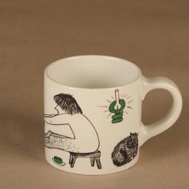 Arabia Löyly mug, hand-painted designer Gunvor Olin-Grönqvist