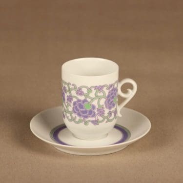 Arabia Ansa kahvikuppi, suunnittelija Esteri Tomula, serikuva, retro