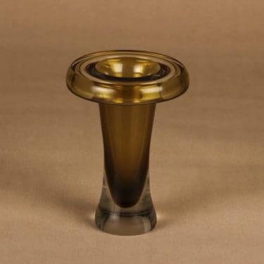 Nuutajärvi Saturnus maljakko, signeerattu, suunnittelija Jaakko Niemi, signeerattu, signeerattu