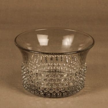 Nuutajärvi Näppyläkulho, kirkas, suunnittelija Saara Hopea,