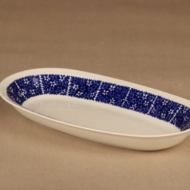 Arabia Pitsi serving plate, blue designer Raija Uosikkinen