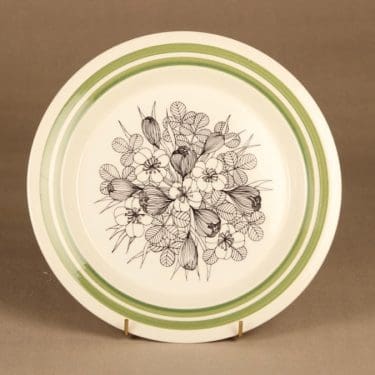 Arabia Krokus lautanen, 24.5 cm, suunnittelija Esteri Tomula, 24.5 cm, kukka