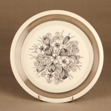 Arabia Krokus lautanen, 24.5 cm, suunnittelija Esteri Tomula, 24.5 cm, kukka