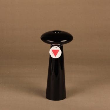 Iittala Atlas kynttilänjalka, musta, suunnittelija Harri Koskinen,