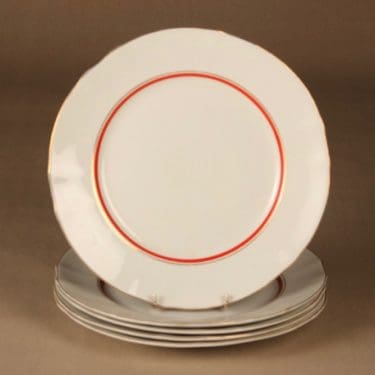 Arabia AS salaattilautanen, 20 cm, 6 kpl, suunnittelija , 20 cm, raitakoriste