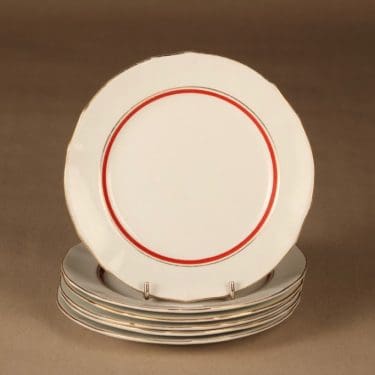 Arabia   lautanen, 17.5 cm, 6 kpl, suunnittelija , 17.5 cm, raitakoriste