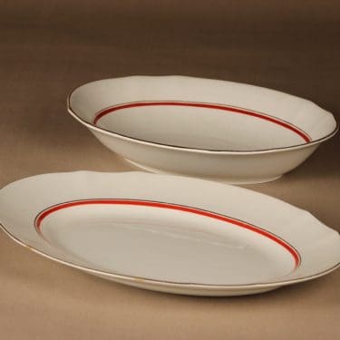 Arabia   tarjoilulautaset,  , 2 kpl, suunnittelija , raitakoriste