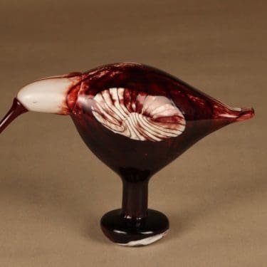 Nuutajärvi vuosilintu Ruusunnuppu, 2010, suunnittelija Oiva Toikka, 2010, signeerattu