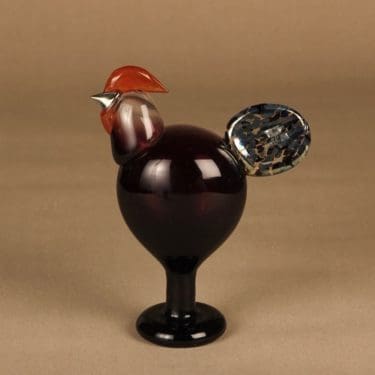 Nuutajärvi vuosilintu Kukko, 1998, suunnittelija Oiva Toikka, 1998, signeerattu