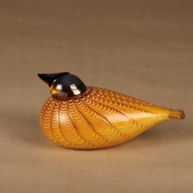 Nuutajärvi vuosilintu Hakki, 1996, suunnittelija Oiva Toikka, 1996, signeerattu