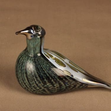 Nuutajärvi vuosilintu Laulurastas, 1997, suunnittelija Oiva Toikka, 1997, signeerattu