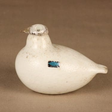 Nuutajärvi Riekko lintu , signeerattu, suunnittelija Oiva Toikka, signeerattu, signeerattu