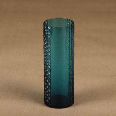 Riihimäen lasi Flindari lasi, turkoosi, suunnittelija Nanny Still,