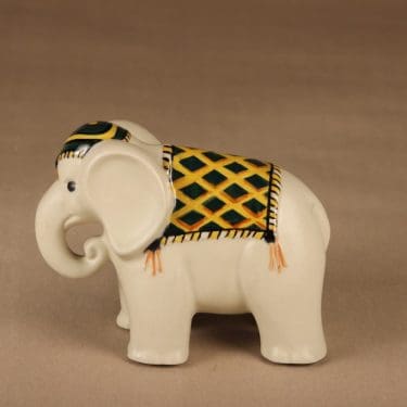 Arabia   norsu-figuuri, käsinmaalattu, suunnittelija Inkeri Seppälä, käsinmaalattu, signeerattu