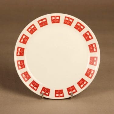 Arabia Hilppa lautanen, 17.5 cm, suunnittelija Esteri Tomula, 17.5 cm, serikuva