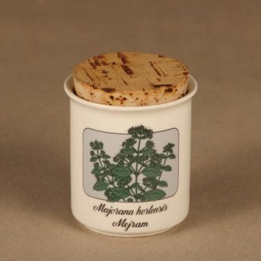 Arabia Meirami maustepurkki,, suunnittelija Veikko Roininen, , serikuva, mauste