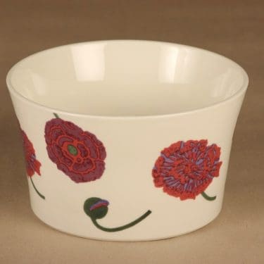 Arabia Illusia kulho, tumma lila, suunnittelija Fujiwo ishimoto, kukka