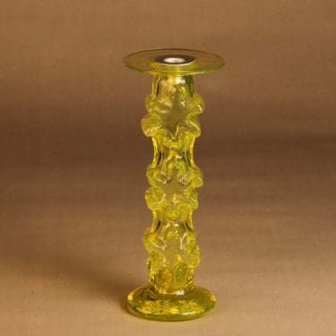 Riihimäen lasi   kynttilänjalka, signeerattu, suunnittelija Erkkitapio Siiroinen, signeerattu, suuri