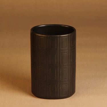 Arabia   maljakko, ruskea, suunnittelija Göran Bäck, funktionalismi