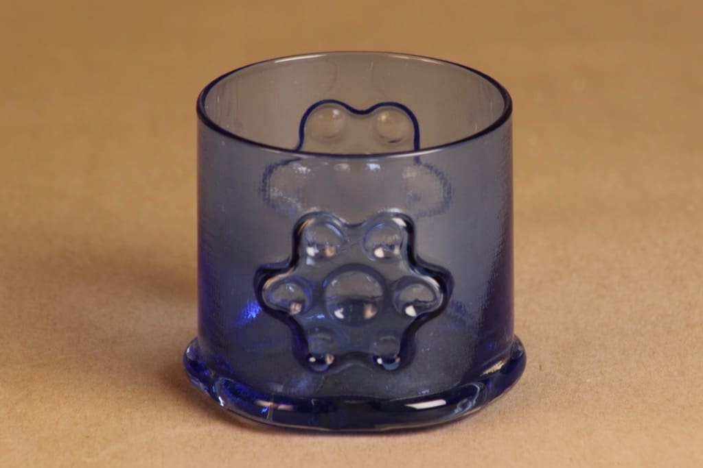 Riihimäen lasi Kasper juomalasi, sininen, suunnittelija Erkkitapio Siiroinen,