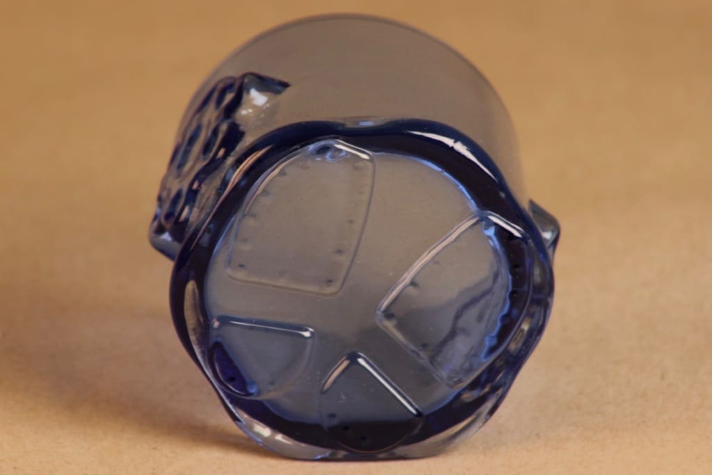 Riihimäen lasi Kasper juomalasi, sininen, suunnittelija Erkkitapio Siiroinen, kuva 2