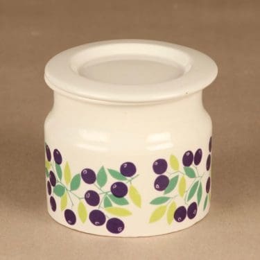 Arabia Pomona Blueberry jar designer Raija Uosikkinen