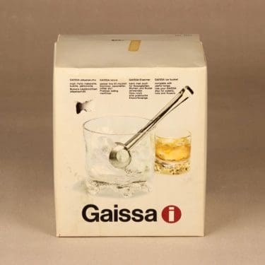 Iittala Gaissa jääpalakulho ja ottimet, kirkas, suunnittelija Tapio Wirkkala,